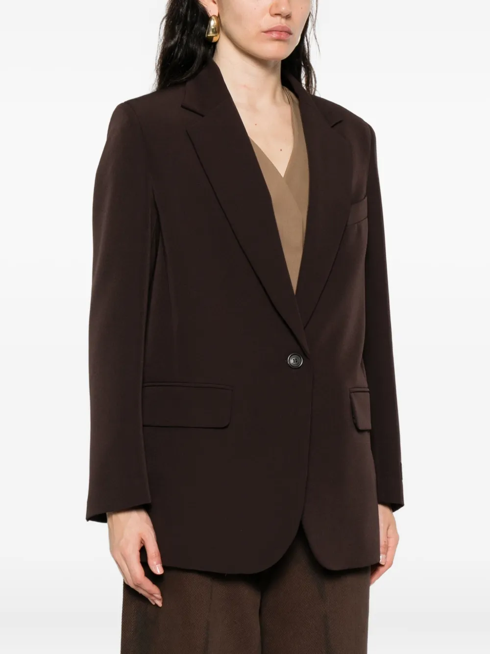ERMANNO FIRENZE Blazer met enkele rij knopen Bruin