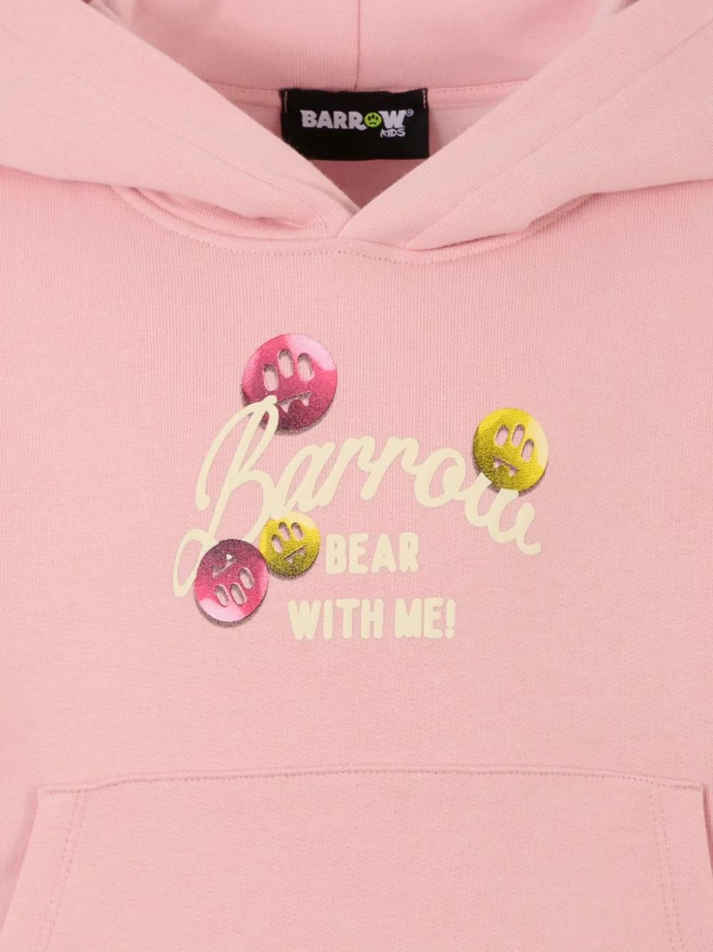 Barrow kids Bear With Me hoodie Roze