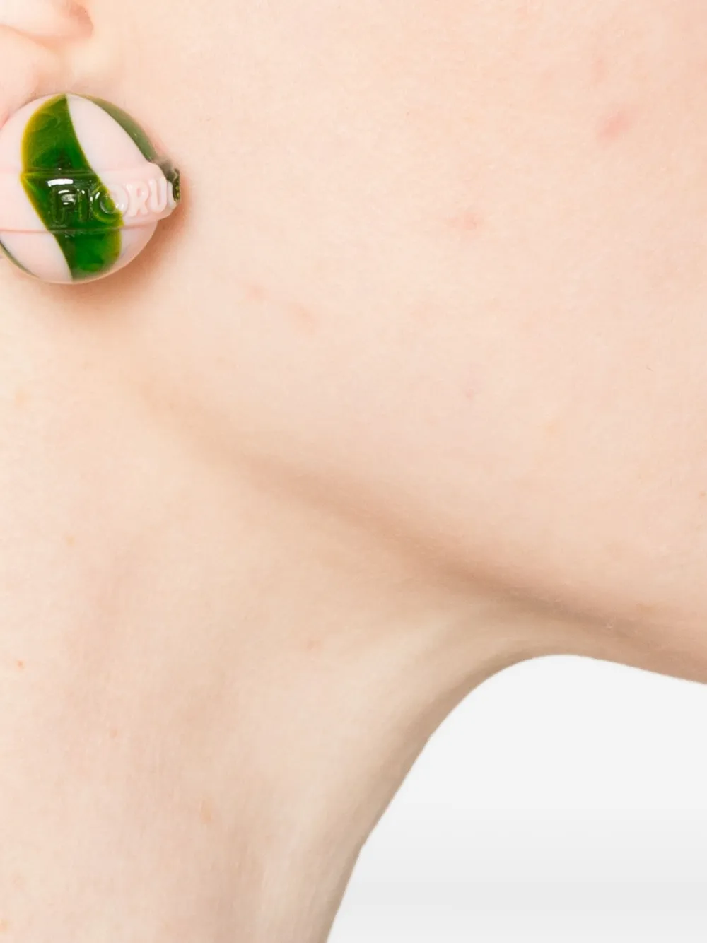 Fiorucci swirl-pattern clip-on earring - Zilver