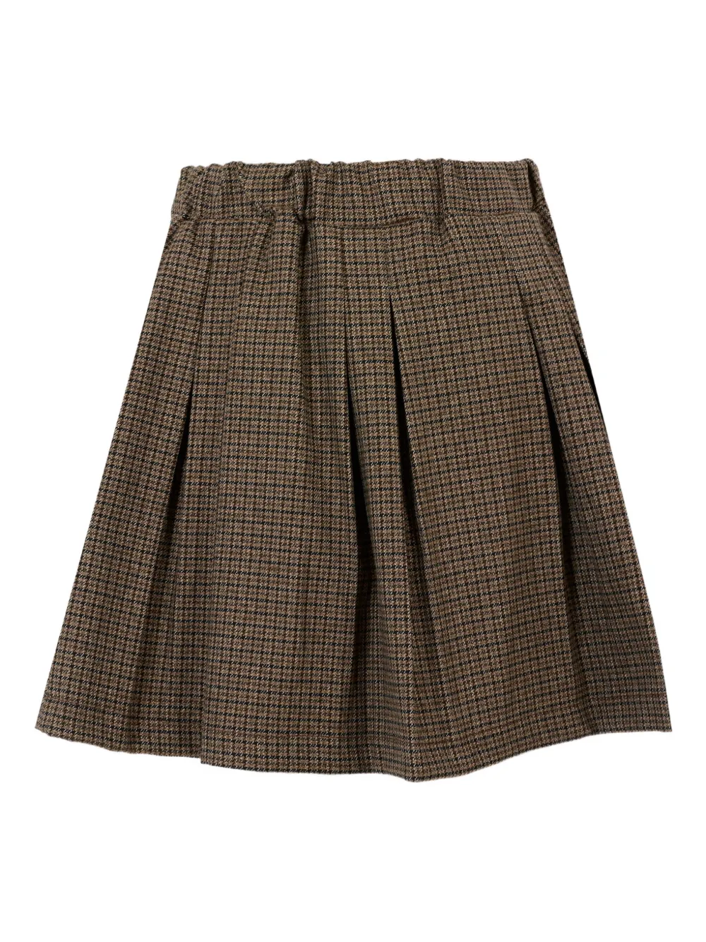 Barrow kids pleated check-pattern skirt Bruin