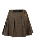 Barrow kids pleated check-pattern skirt - Brown
