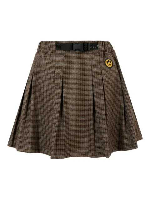 Barrow kids pleated check-pattern skirt