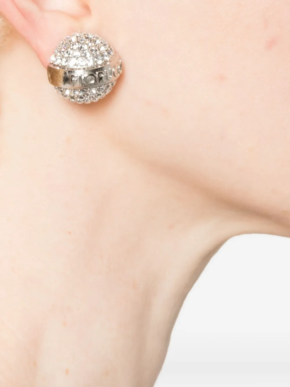 Fiorucci crystal-embellished earring - Zilver