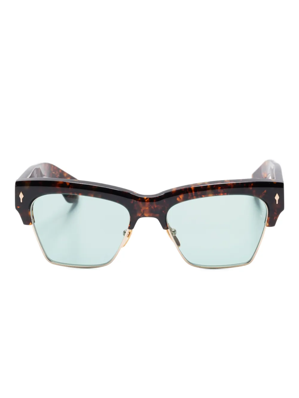 Jacques Marie Mage Bugsy zonnebril met schildpadschild-design Bruin