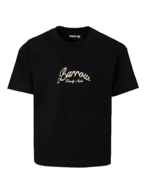 Moncler Enfant Logo Print Cotton T-shirt | Black | FARFETCH