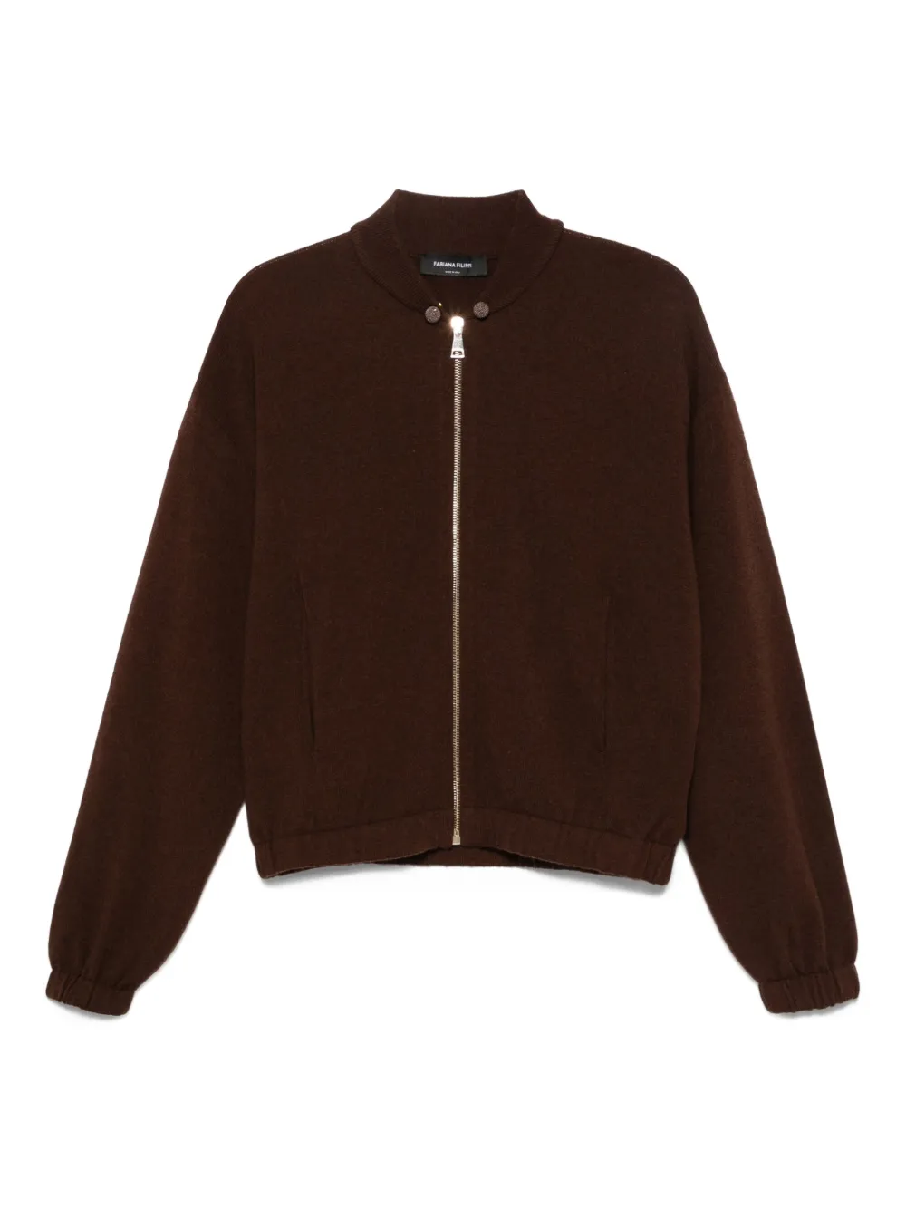 Fabiana Filippi Ribgebreid vest Bruin