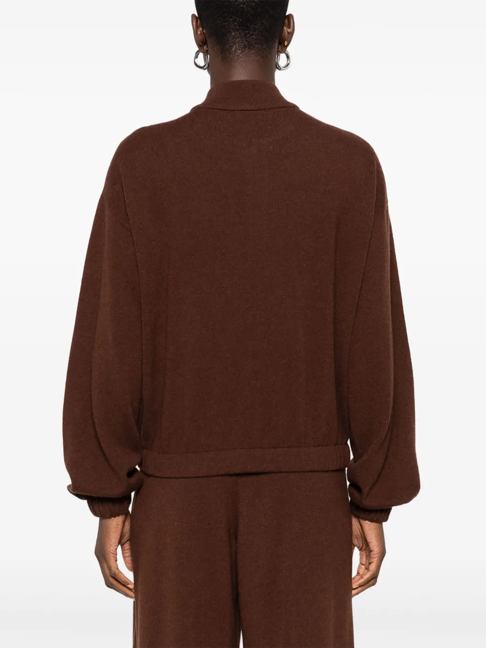 Fabiana Filippi Ribgebreid vest Bruin