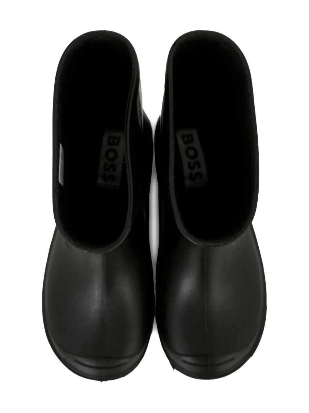 BOSS Kidswear logo-appliqué wellies Black