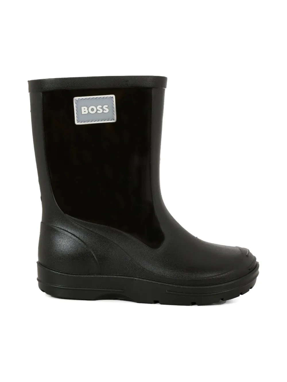 BOSS Kidswear logo-appliqué wellies Black