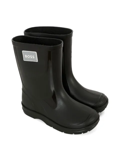 BOSS Kidswear logo-appliqué wellies 
