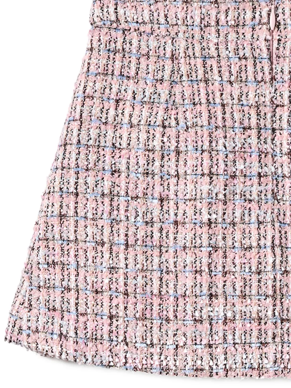 Self-portrait Self Portrait Girls Pleated Boucle Skirt In Pink