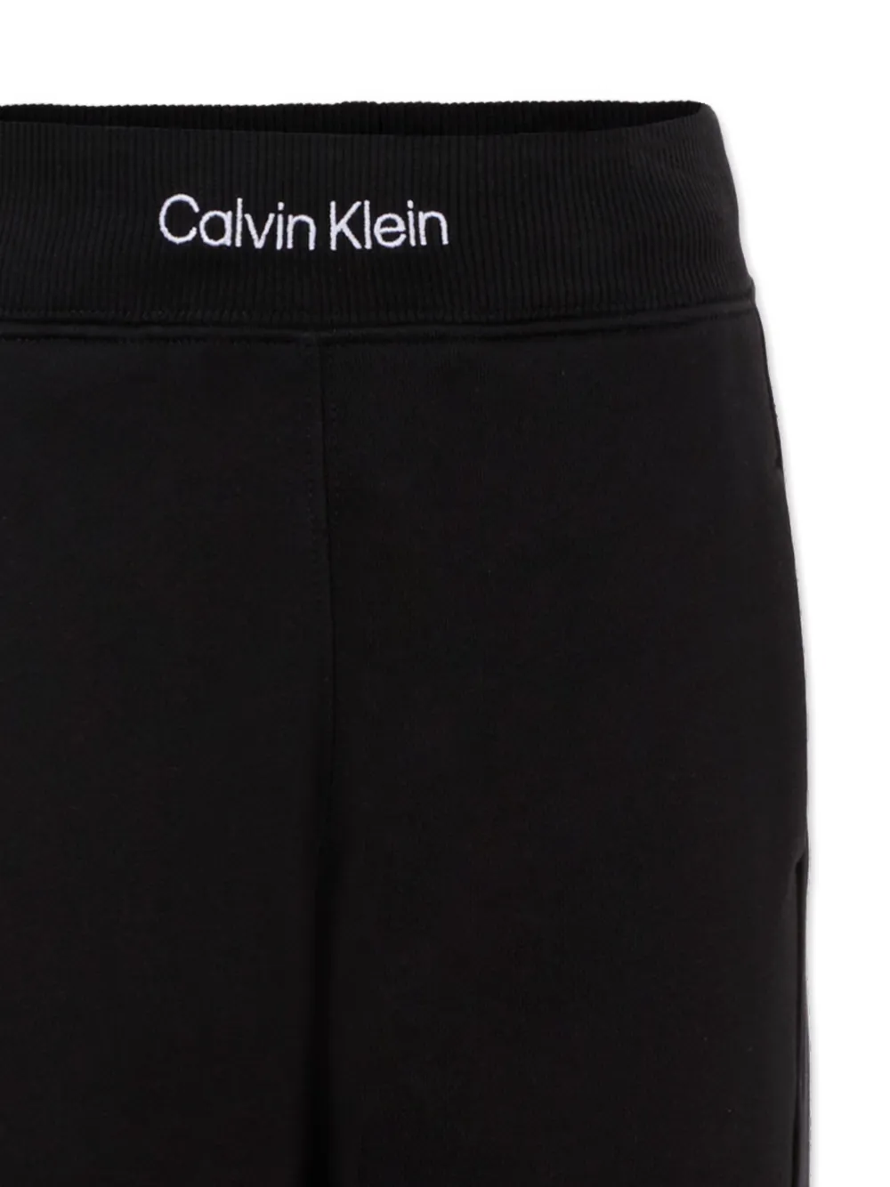Calvin Klein Kids logo-waistband trousers Zwart