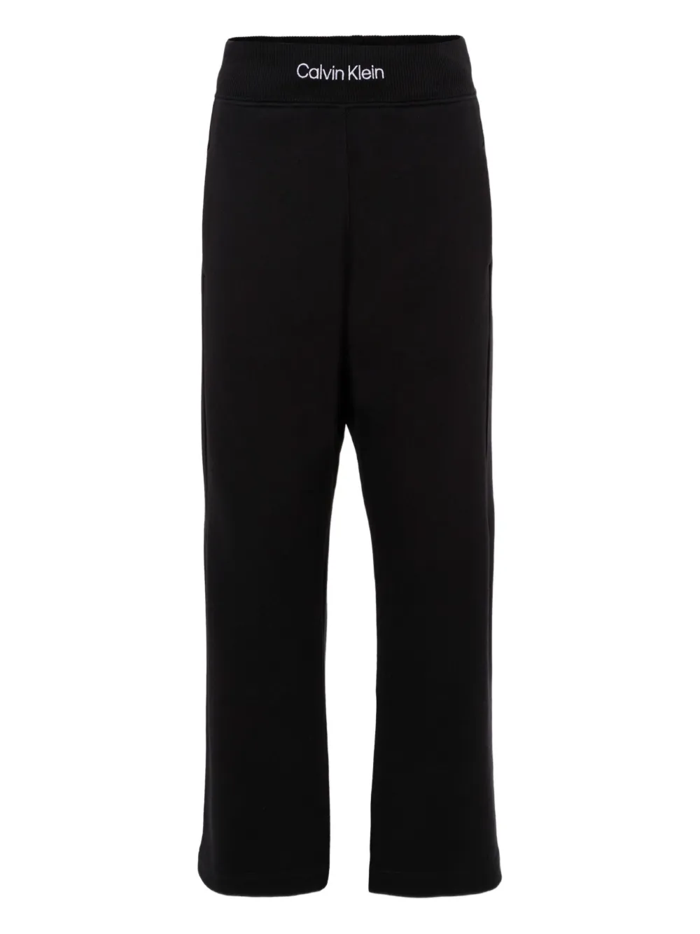 Calvin Klein Kids logo-waistband trousers Zwart