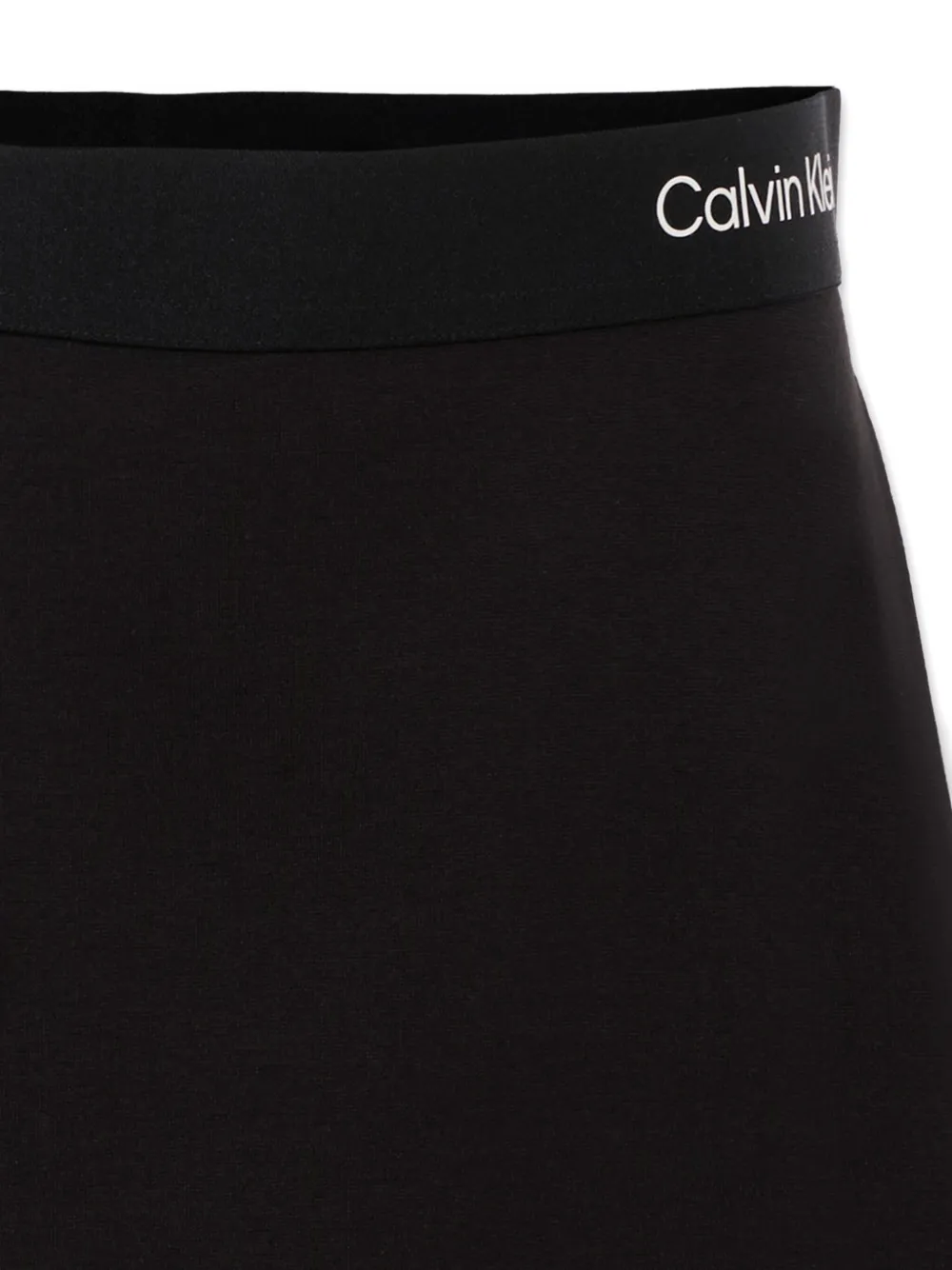 Calvin Klein Kids elastic-waistband A-line skirt Zwart
