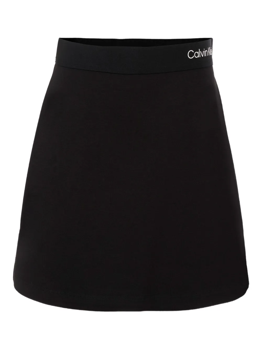 Calvin Klein Kids elastic-waistband A-line skirt Zwart
