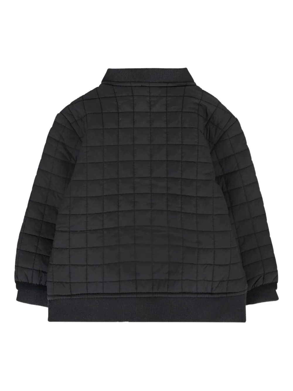 Calvin Klein Kids quilted bomber jacket Zwart