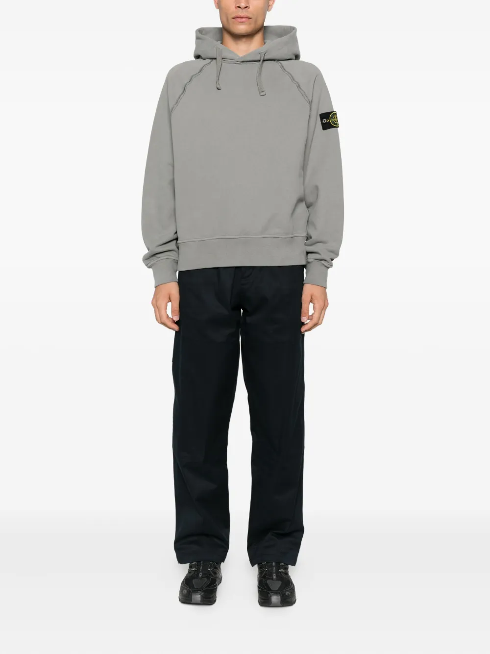 Stone Island raglan-sleeve logo-patch hoodie | Hoodies | Image 2