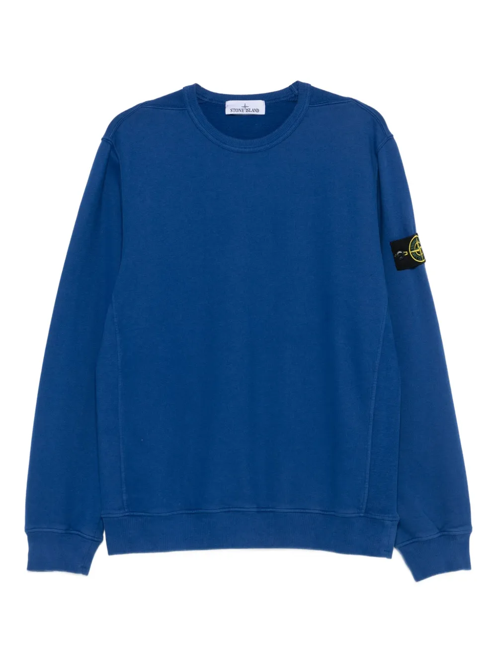 Stone Island 6100028 logo-patch crew-neck sweatshirt Blauw