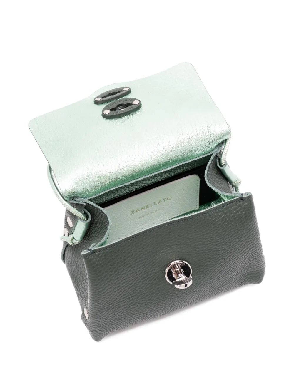 Zanellato Postina leather shoulder bag Groen