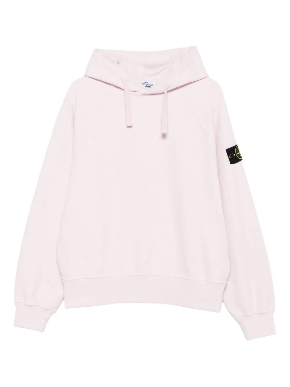 Stone Island logo-patch hooded sweater Roze