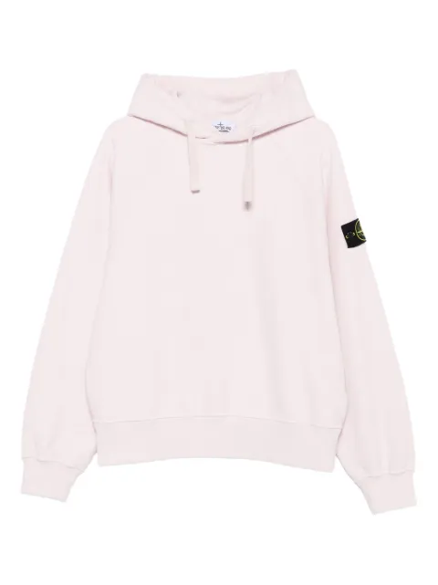 Stone Island logo-patch hooded sweater