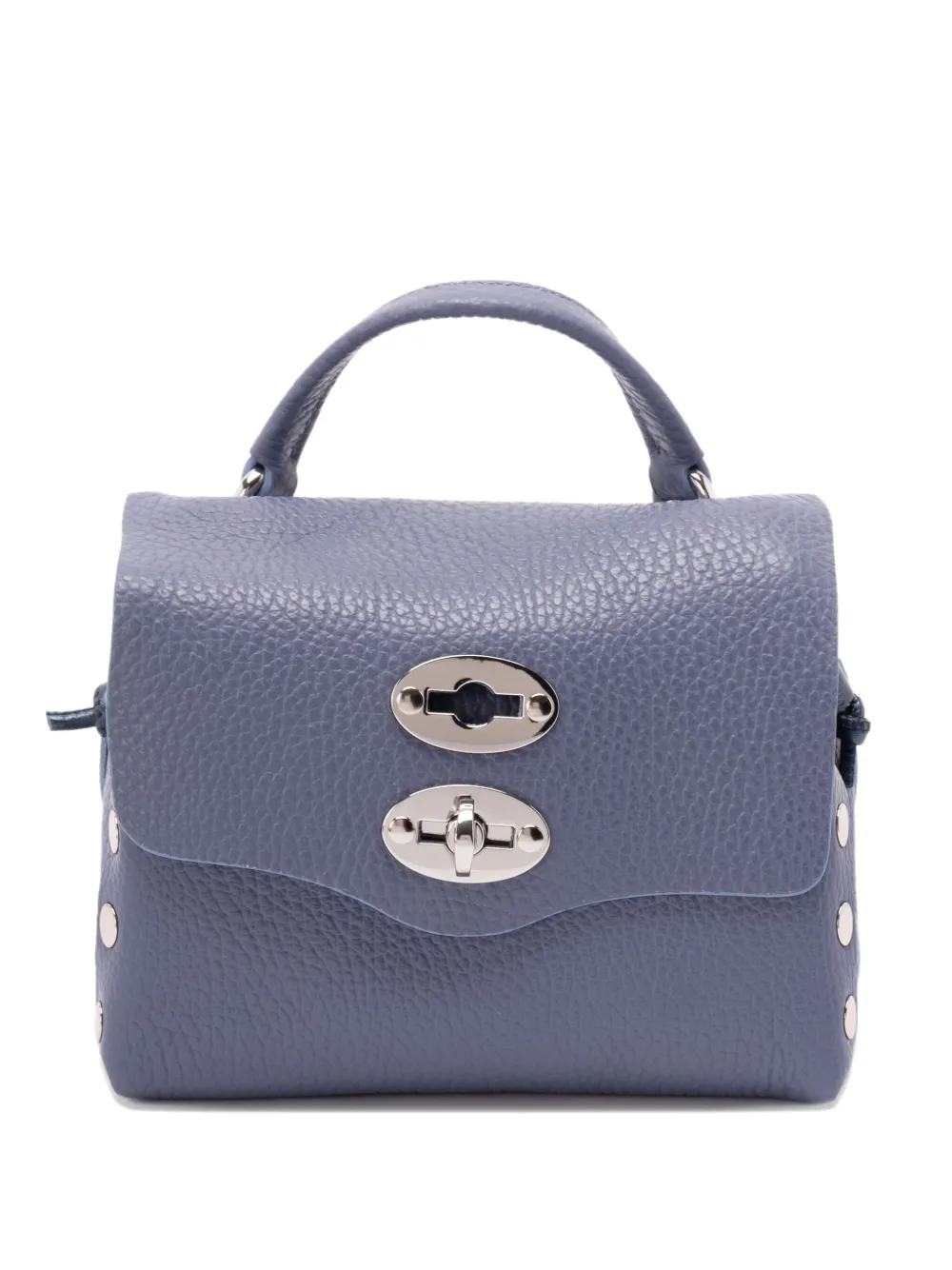 Zanellato studded leather shoulder bag Blauw