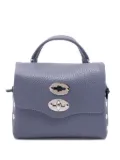 Zanellato studded leather shoulder bag - Blue
