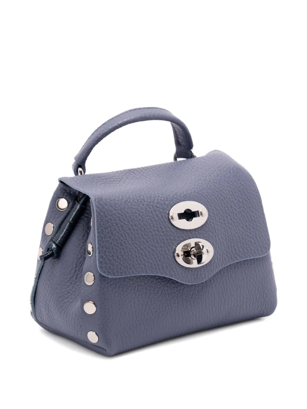 Zanellato studded leather shoulder bag Blauw