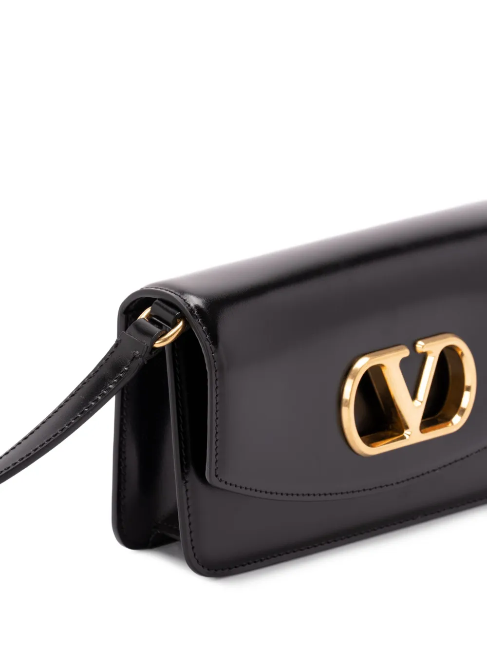 Valentino Garavani VLogo Signature leren schoudertas Zwart