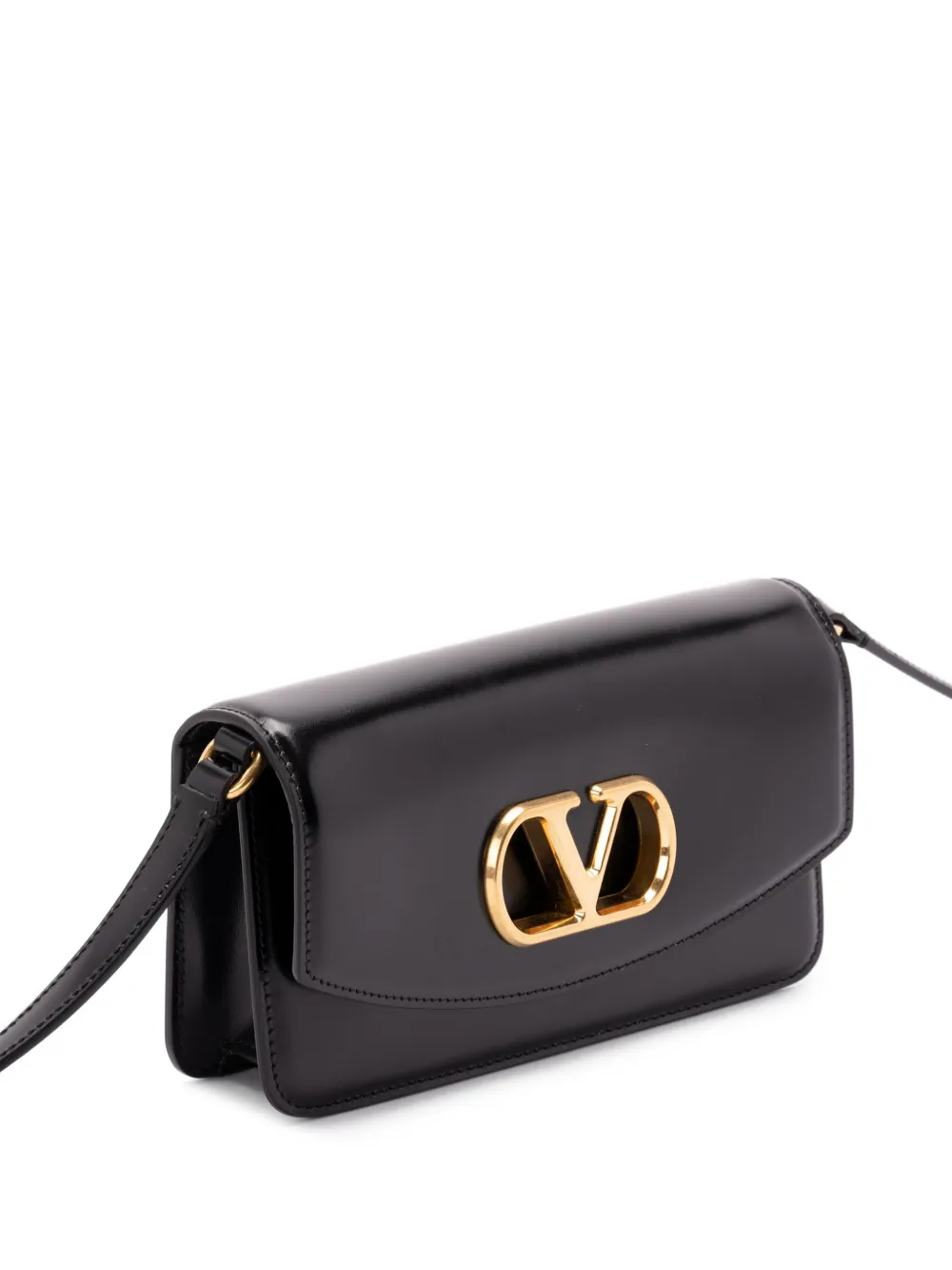 Valentino Garavani VLogo Signature leren schoudertas Zwart