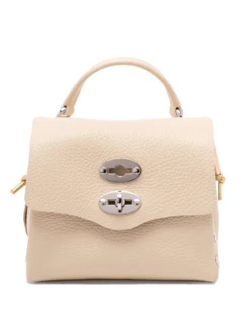 Zanellato Postina leather top-handle studded shoulder bag