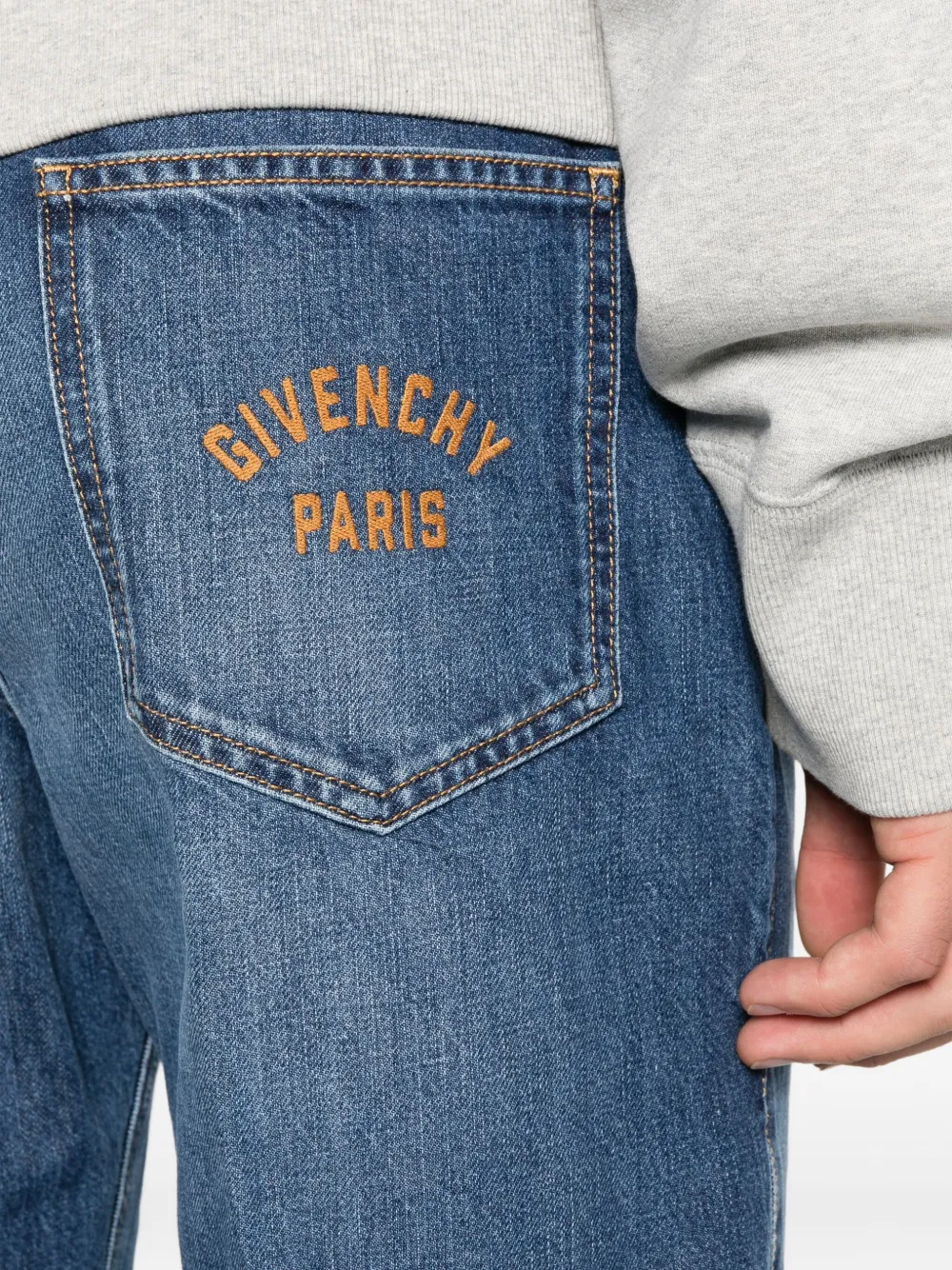 Givenchy Jeans met geborduurd logo Blauw