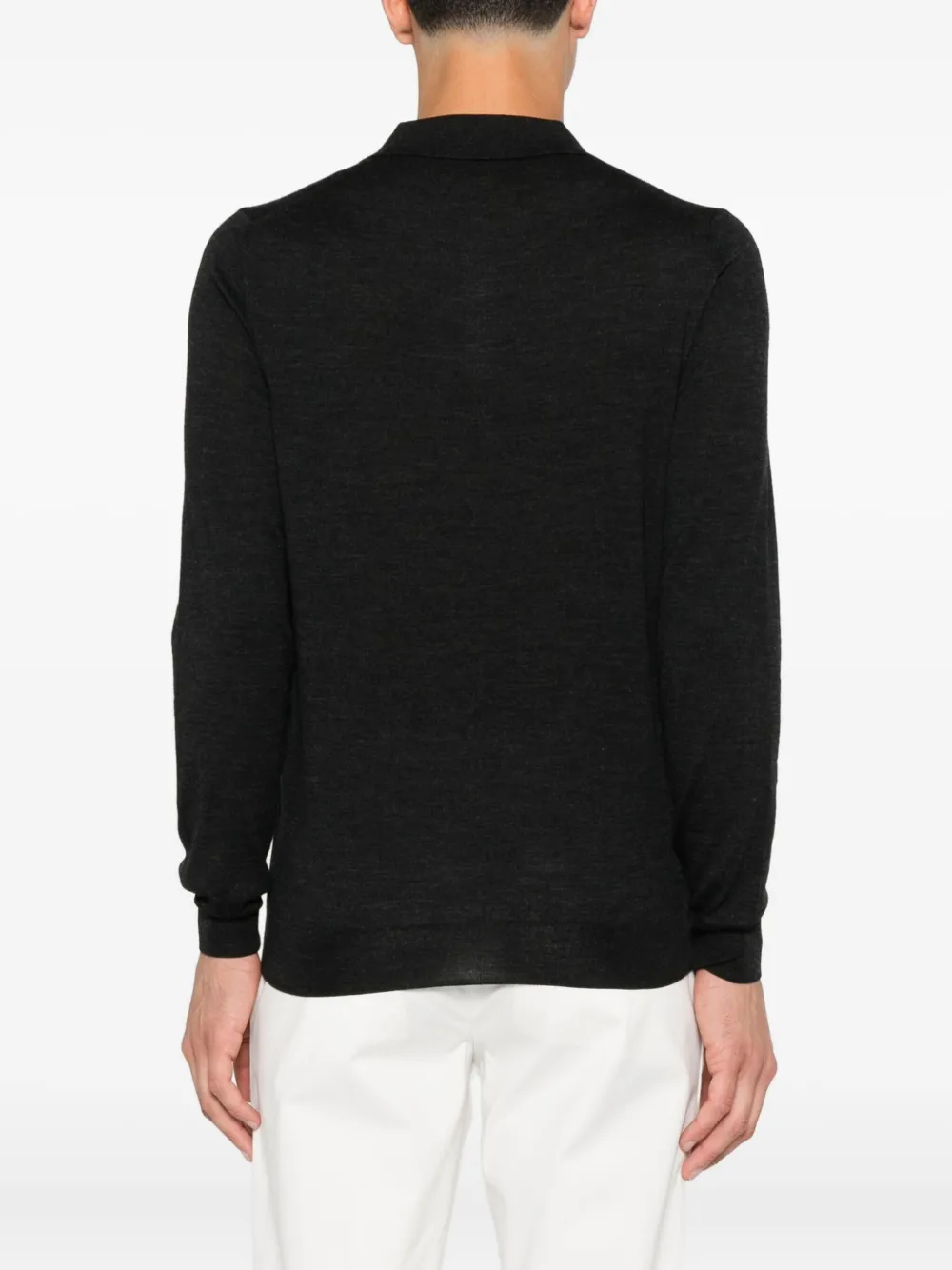Drumohr Poloshirt van merinowol Grijs