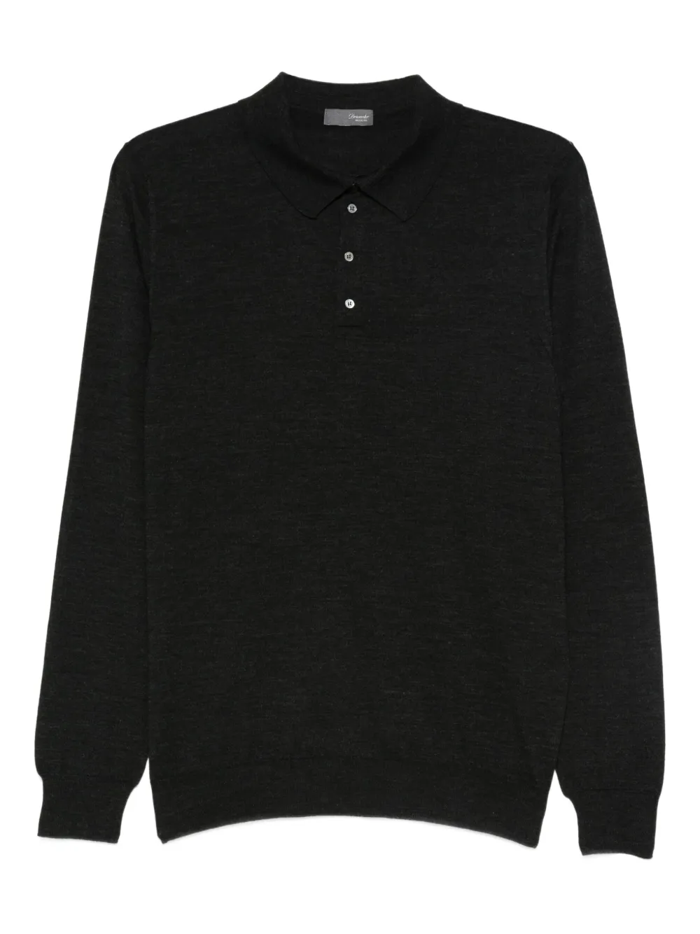 Drumohr merino wool polo shirt - グレー Drumohr merino wool polo shirt - グレー