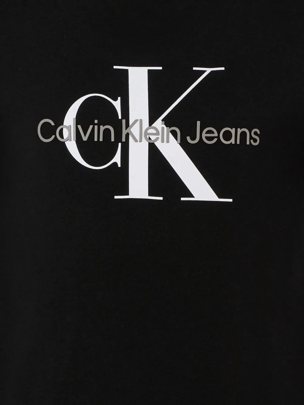 Calvin Klein Kids monogram cotton T-shirt Zwart