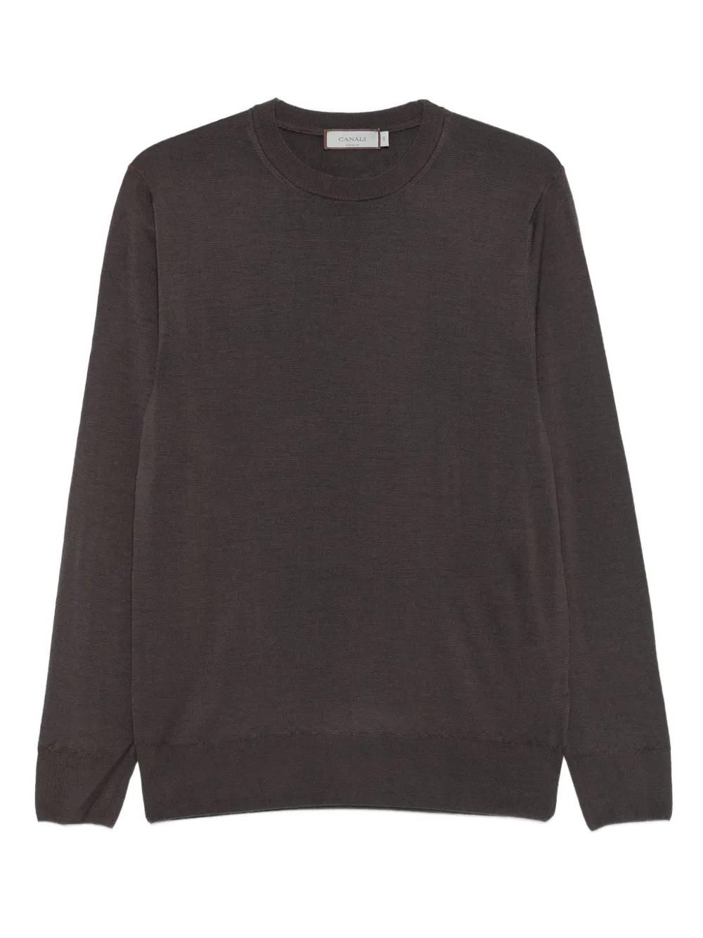 Canali Wollen trui met ronde hals Bruin
