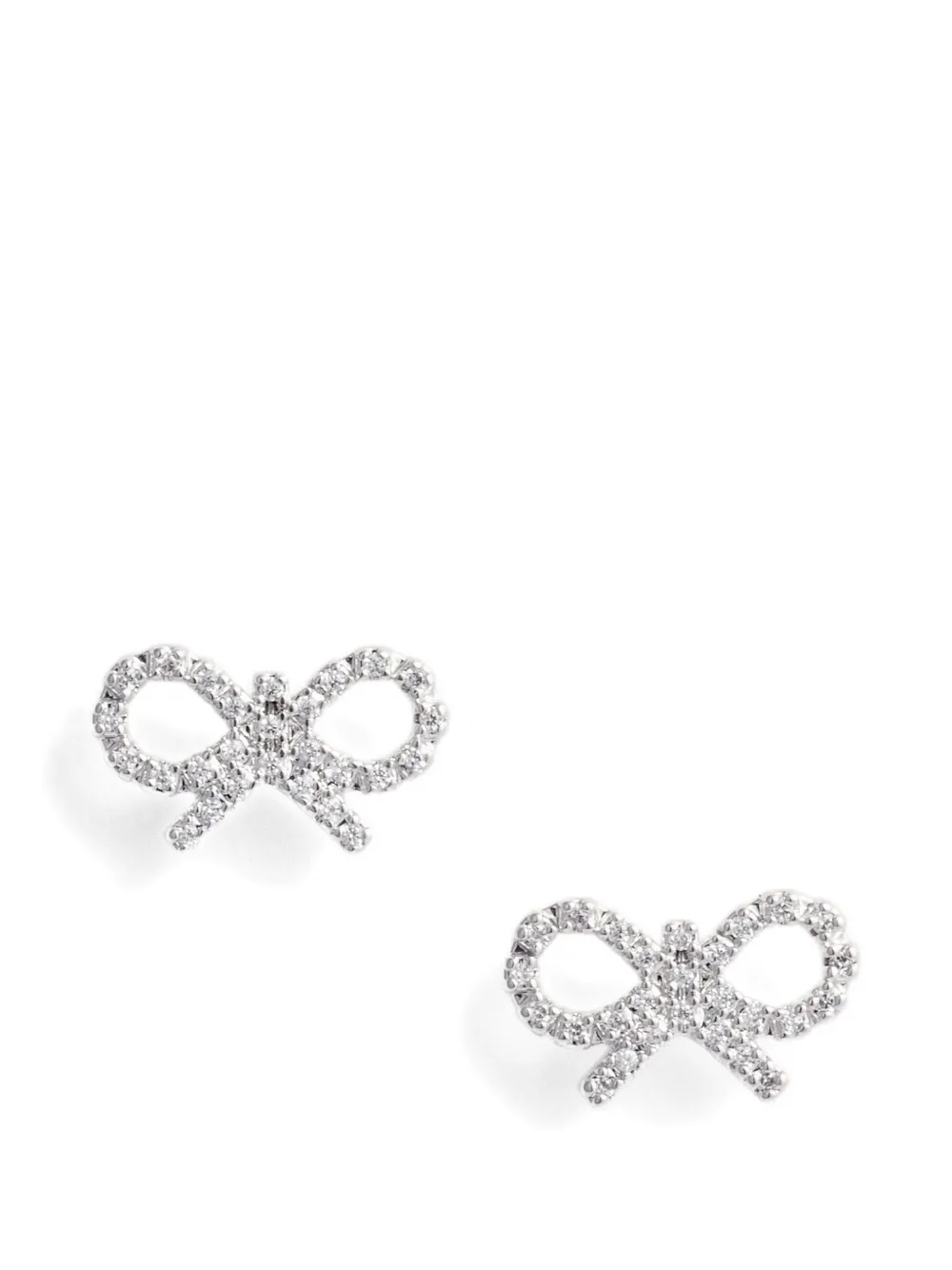 Self-Portrait Kids bow crystal earrings | Silver | Image 1