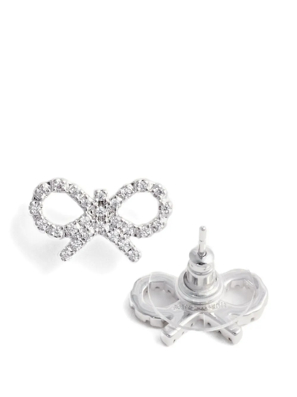 Self-Portrait Kids bow crystal earrings | Girls Accessories | Image 2