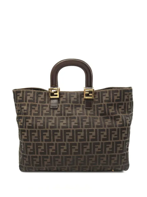 Fendi Pre-Owned 2000-2010 Large Zucca Canvas Twins tote bag