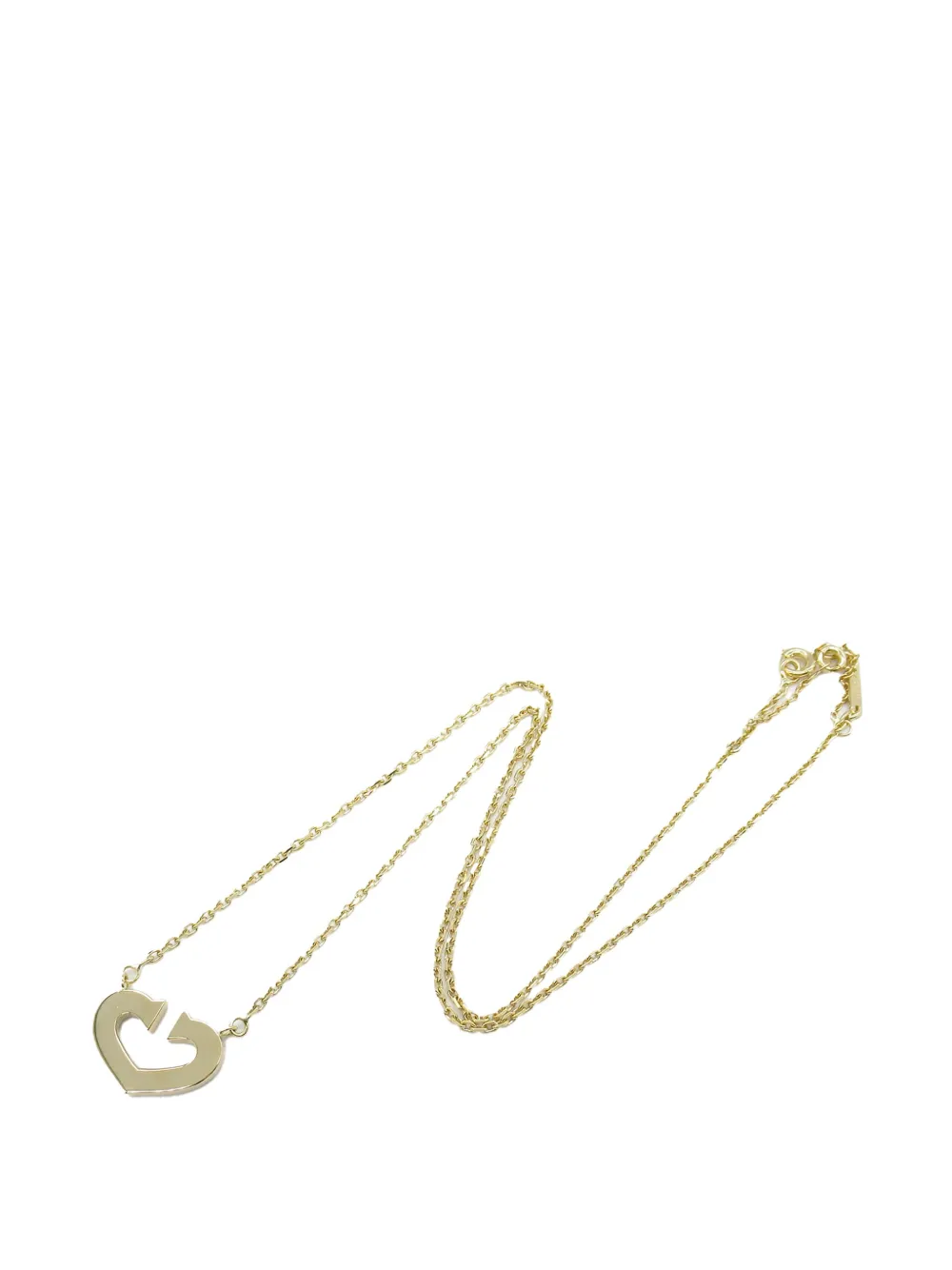 Cartier 2001 18Kイエローゴールド C ハートペンダント ネックレス - ゴールドトーン Cartier 2001 18Kイエローゴールド C ハートペンダント ネックレス - ゴールドトーン