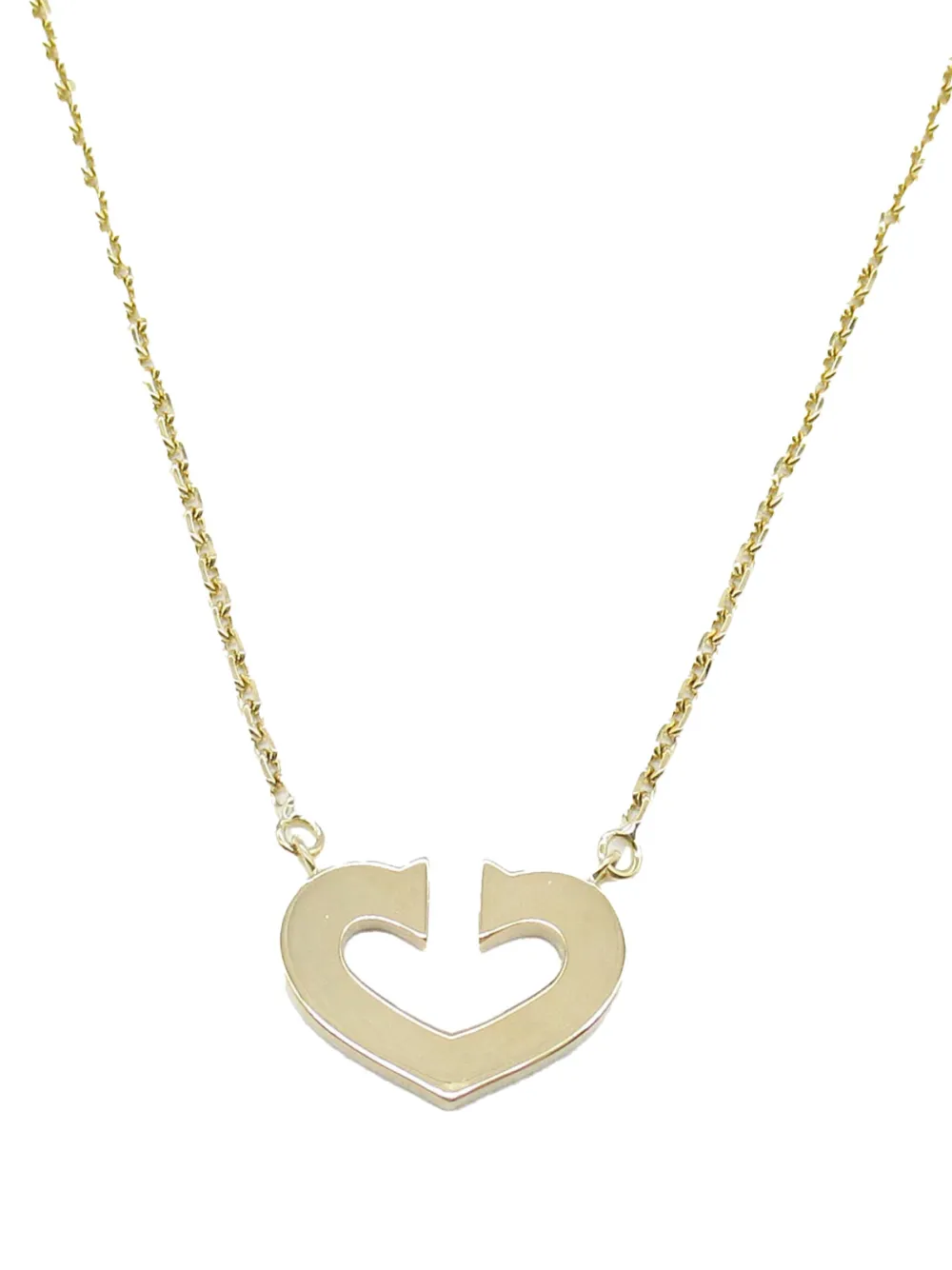 Cartier 2001 18K Yellow Gold C Heart Pendant necklace | Image 2