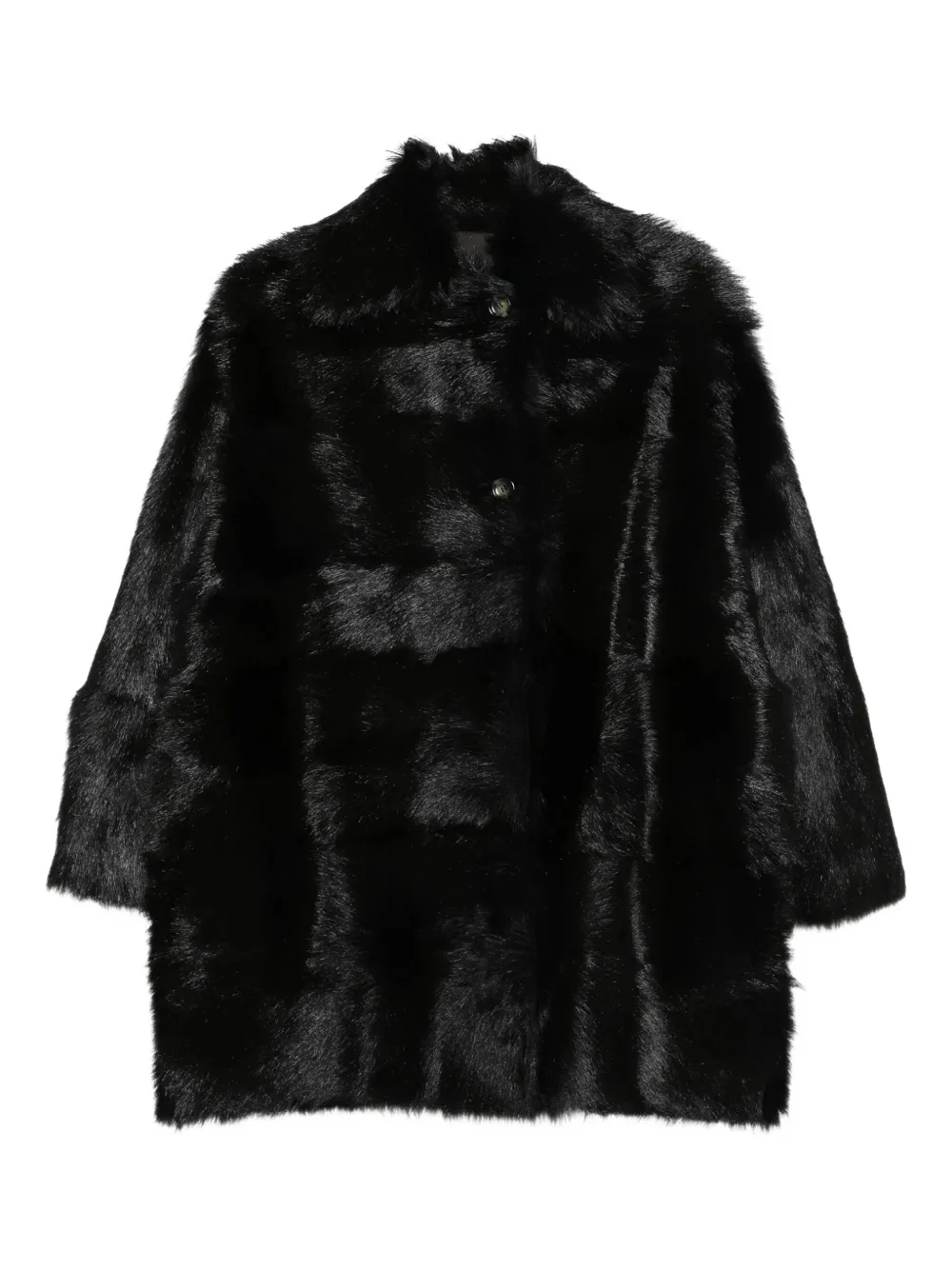 Alberta Ferretti high-neck buttoned coat | Brown | Image 1