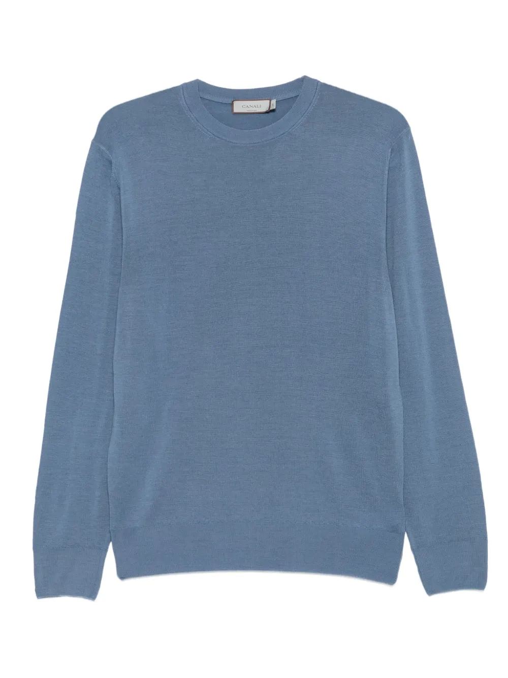 Canali Wollen trui met ronde hals Blauw