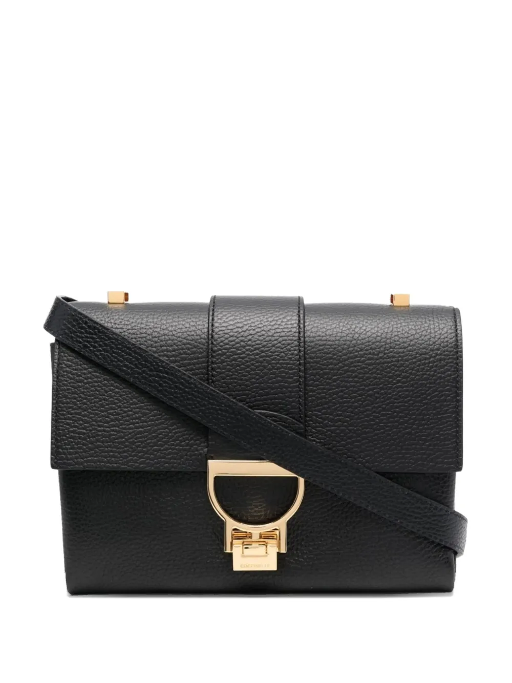 Coccinelle Arlettis leather flap cross body bag - ブラック Coccinelle Arlettis leather flap cross body bag - ブラック