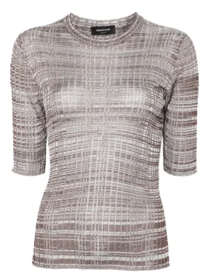 Tシャツ・カットソー FABIANA FILIPPI Women Tops TPD265F292D737 8182 grey Jersey T-shirt, rock grey for Women | Fabiana Filippi®