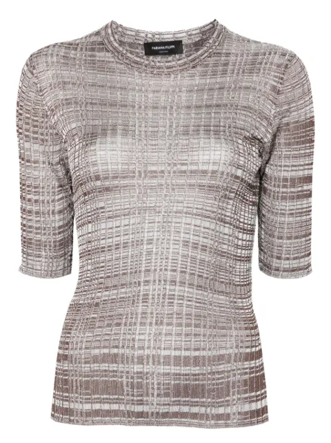 Fabiana Filippi pleated striped T-shirt 