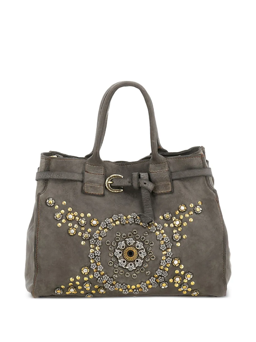 Campomaggi embellished tote bag Grijs
