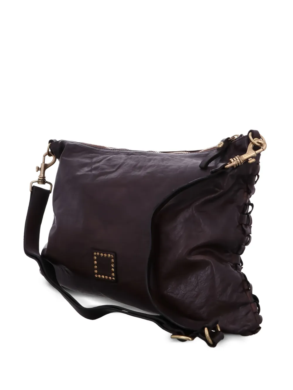 Campomaggi zip-fastening leather shoulder bag | Brown | Image 1