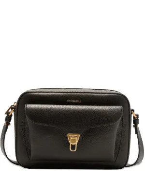 COCCINELLE 黒 レザー ショルダーバッグ Coccinelle Binxie レザー ショルダーバッグ S | ブラック | FARFETCH JP