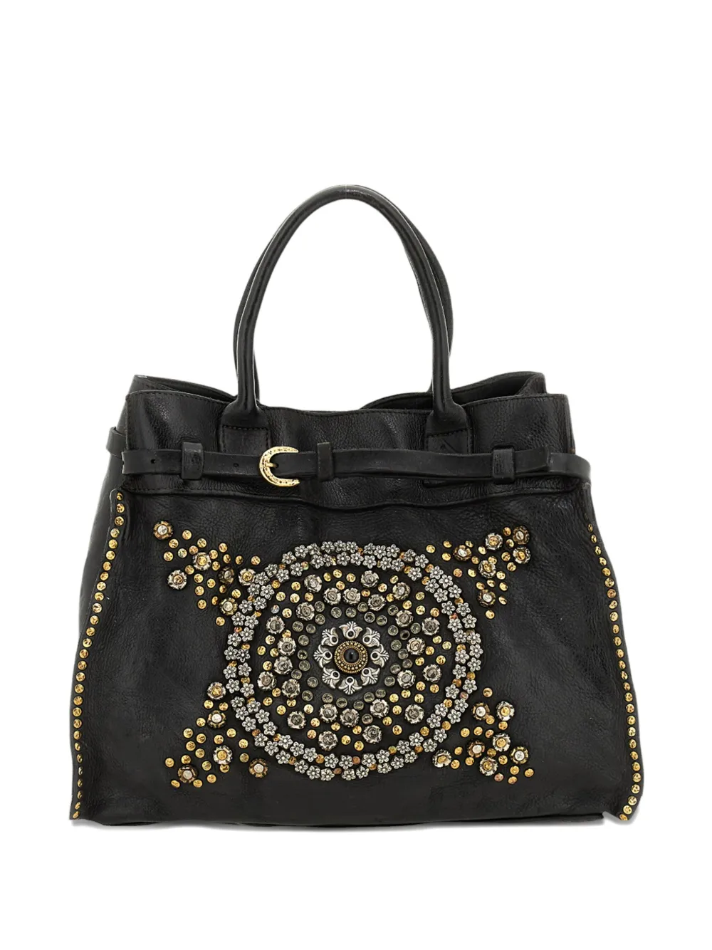 Campomaggi Bella Di Notte embellished buckle tote bag - Zwart